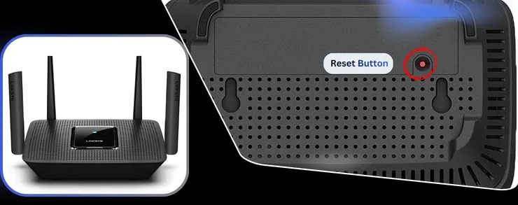Linksys router reset button